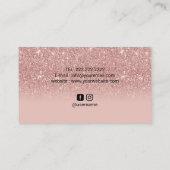 フィットネスパーソナルトレーナーピンクケトルベルロゴ 名刺 (裏面)