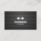 フィットネスパーソナルトレーナープロフェッショナルブラックメタル 名刺 (正面)