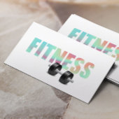 フィットネスパーソナルトレーナーホログラフィックタイポグラフィ 名刺