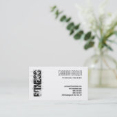 フィットネスパーソナルトレーナーホワイト名刺 名刺 (スタンド正面)