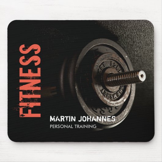フィットネスパーソナルトレーナーボディビルモダンシャープ マウスパッド (正面)