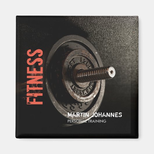 フィットネスパーソナルトレーナーボディビルモダンシャープ マグネット (正面)