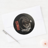 フィットネスパーソナルトレーナーボディビルモダンシャープ ラウンドシール (封筒)