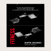 フィットネスパーソナルトレーナーボディビルモダンシャープ 名刺 (外部フラット)