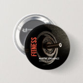 フィットネスパーソナルトレーナーボディビルモダンシャープ 缶バッジ (正面&裏面)