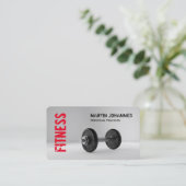 フィットネスパーソナルトレーナーボディビル モダン 名刺 (スタンド正面)