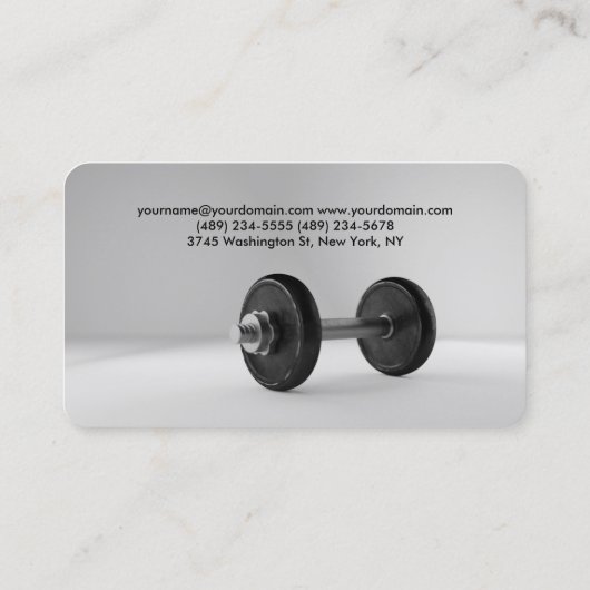 フィットネスパーソナルトレーナーボディビル モダン 名刺 (裏面)