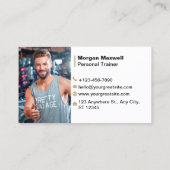 フィットネスパーソナルトレーナーモダンカラフル: 名刺 (裏面)