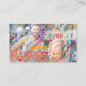 フィットネスパーソナルトレーナーモダンカラフル: 名刺 (正面)