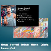 フィットネスパーソナルトレーナーモダンカラフル: 名刺