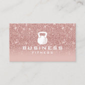 フィットネスパーソナルトレーナーモダンバラ金ゴールドグラデーション 名刺 (正面)