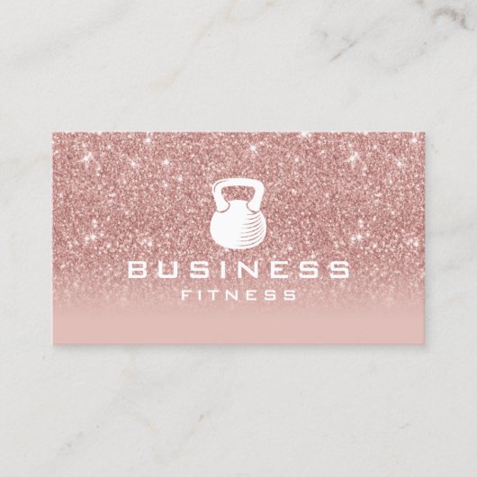 フィットネスパーソナルトレーナーモダンバラ金ゴールドグラデーション 名刺 (正面)