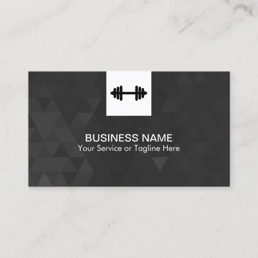フィットネスパーソナルトレーナーモダン幾何学 名刺 (正面)