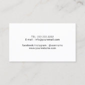 フィットネスパーソナルトレーナーモダン金属背景 名刺 (裏面)