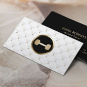 フィットネスパーソナルトレーナーラグジュアリー金ゴールド&ホワイト 名刺