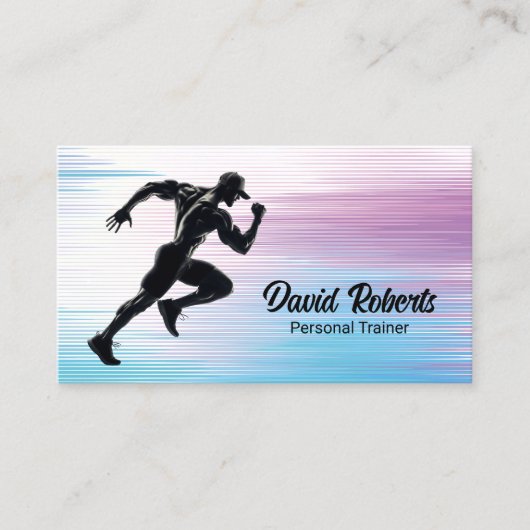 フィットネスパーソナルトレーナーランニングアスリート 名刺 (正面)