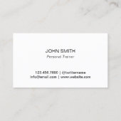 フィットネスパーソナルトレーナー幾何学的モザイク文字 名刺 (裏面)