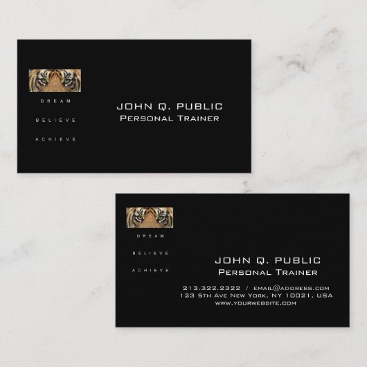 フィットネスパーソナルトレーナー栄養訓練 名刺 (正面/裏面)