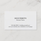 フィットネスパーソナルトレーナー火と炎 名刺 (裏面)