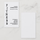 フィットネスパーソナルトレーナー白黒名刺 名刺 (正面/裏面)