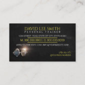 フィットネスパーソナルトレーナー金ゴールドタイポグラフィ事業  名刺 (裏面)