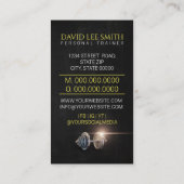 フィットネスパーソナルトレーナー金ゴールドタイポグラフィ事業 名刺 (裏面)