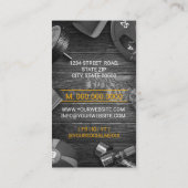 フィットネスパーソナルトレーナー金ゴールドタイポグラフィ事業 名刺 (裏面)