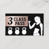 フィットネスパーソナルトレーナー3クラスパスジムロイヤリティ ロイヤリティカード (正面)