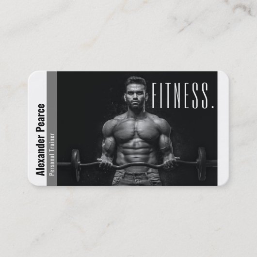 フィットネスパーソナルトレーナー |アクティブなスポーツ 名刺 (正面)