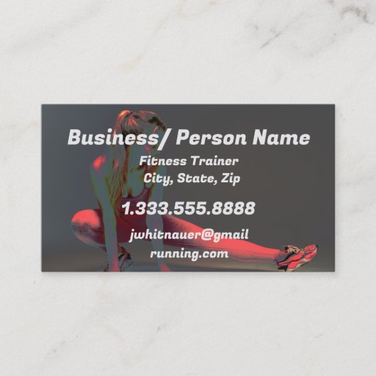 フィットネスパーソナルトレーナー、フィットネスインストラクターブシ 名刺 (正面)