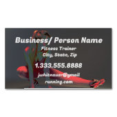 フィットネスパーソナルトレーナー、フィットネスインストラクター マグネット名刺 (正面)