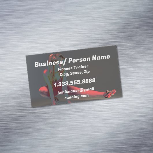 フィットネスパーソナルトレーナー、フィットネスインストラクター マグネット名刺 (インサイチュ)