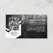 フィットネスパーソナルトレーナー モダン スポーティ 名刺 (裏面)