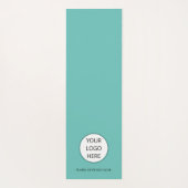 フィットネスビジネスロゴテンプレートターコイズトレーニング ヨガマット (裏面)
