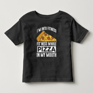 フィットネスピザスライスレストランラバージムグルメ トドラーTシャツ