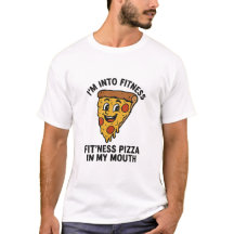 フィットネスピザTシャツ – 「フィットネスが好きで、