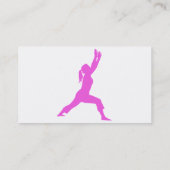 フィットネスピラティスインストラクターオンホワイトビジネスカード 名刺 (裏面)