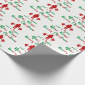 フィットネスフィッおもしろいマスクリスマスラッピング紙 ラッピングペーパー (角)