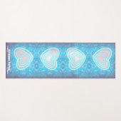 フィットネスフィーバーウィンターブルーハートヨガマット ヨガマット (正面(横))