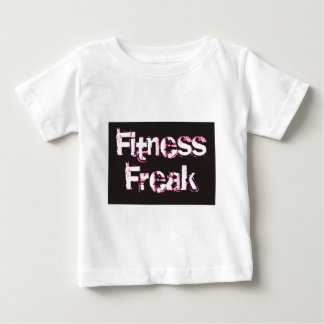 フィットネスフリークブラック&ピンク ベビーTシャツ