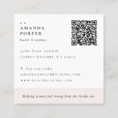 フィットネスブランディング | ウェルネスコーチQRコード スクエア名刺 (裏面)