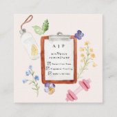 フィットネスブランディング | ウェルネスコーチQRコード スクエア名刺 (正面)