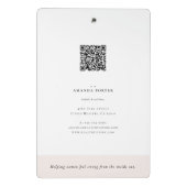 フィットネスブランディング | ウェルネスコーチQRコード ミニクリップボード (裏面)