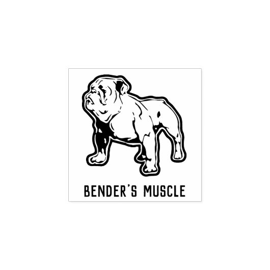 フィットネスブルドッグ名前をカスタムするまたはビジネス ラバースタンプ (インプリント)