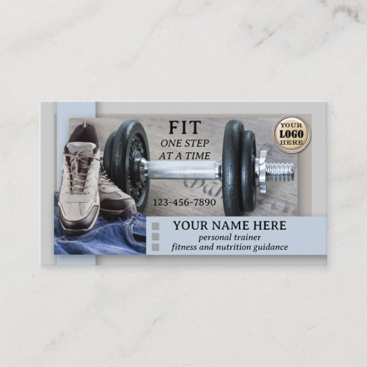 フィットネスヘルスパーソナルトレーナー 名刺 (正面)