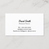 フィットネスボディビルトレーナはっきりしたグランジ文字 名刺 (裏面)