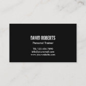 フィットネスボディビルパーソナルトレーナープロフェッショナル 名刺 (裏面)
