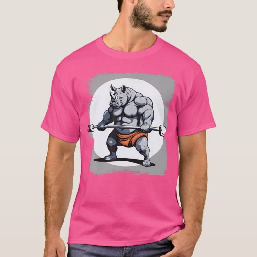 フィットネスボディビルリノジム Tシャツ (正面)