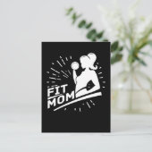 フィットネスママウエイトリフティングマザージムエクササイズ ポストカード (スタンド正面)