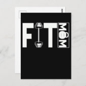 フィットネスママジムウエイトリフティングママ ポストカード (正面/裏面)